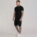 SikSilk T-shirt i spodenki dla niego kolor Czarny