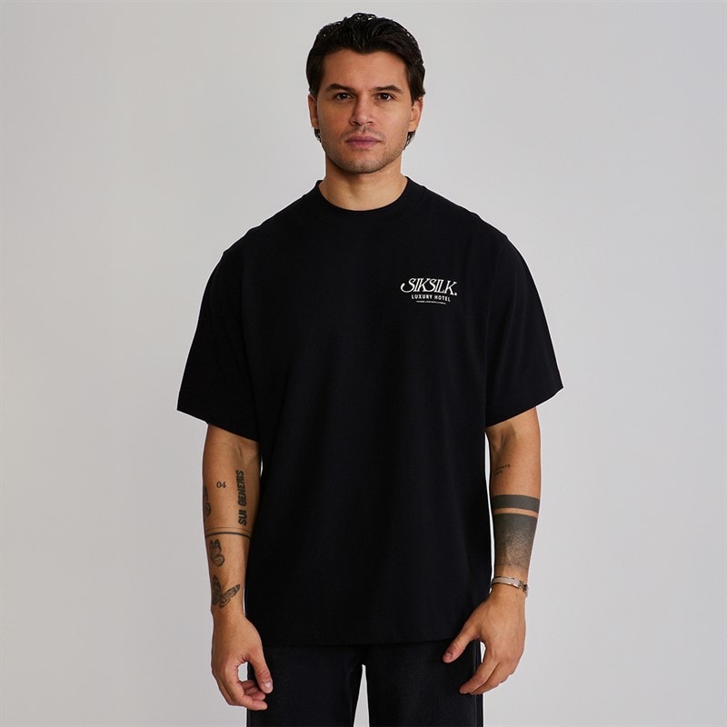 SikSilk T-shirt z grafiką dla niego kolor Black – zdjęcie  2