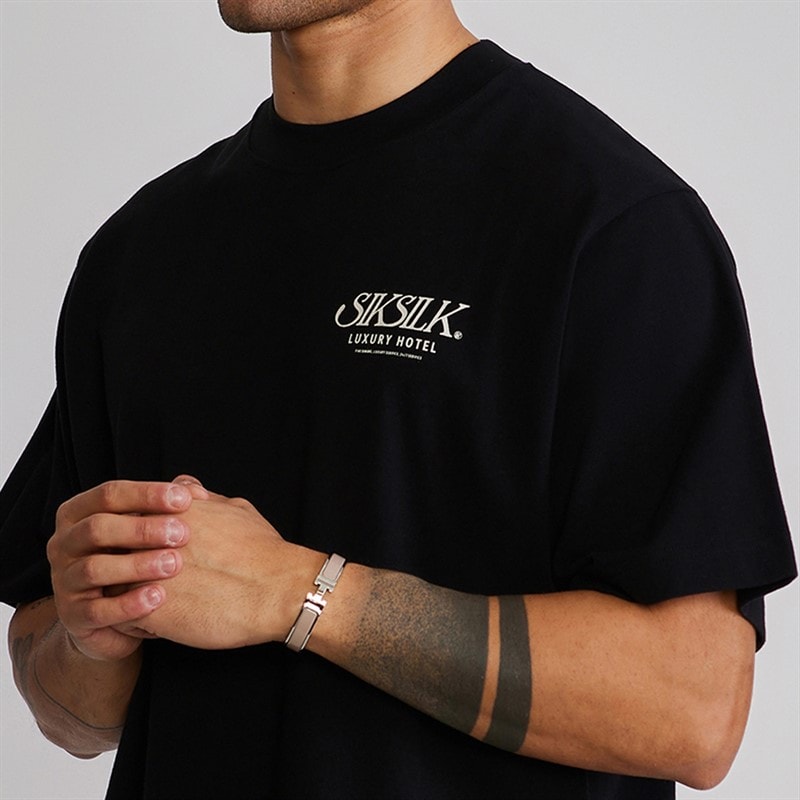 SikSilk T-shirt z grafiką dla niego kolor Black – zdjęcie  3