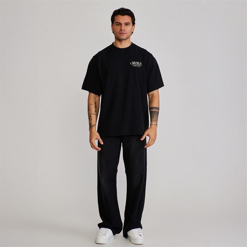 SikSilk T-shirt z grafiką dla niego kolor Black – zdjęcie  4
