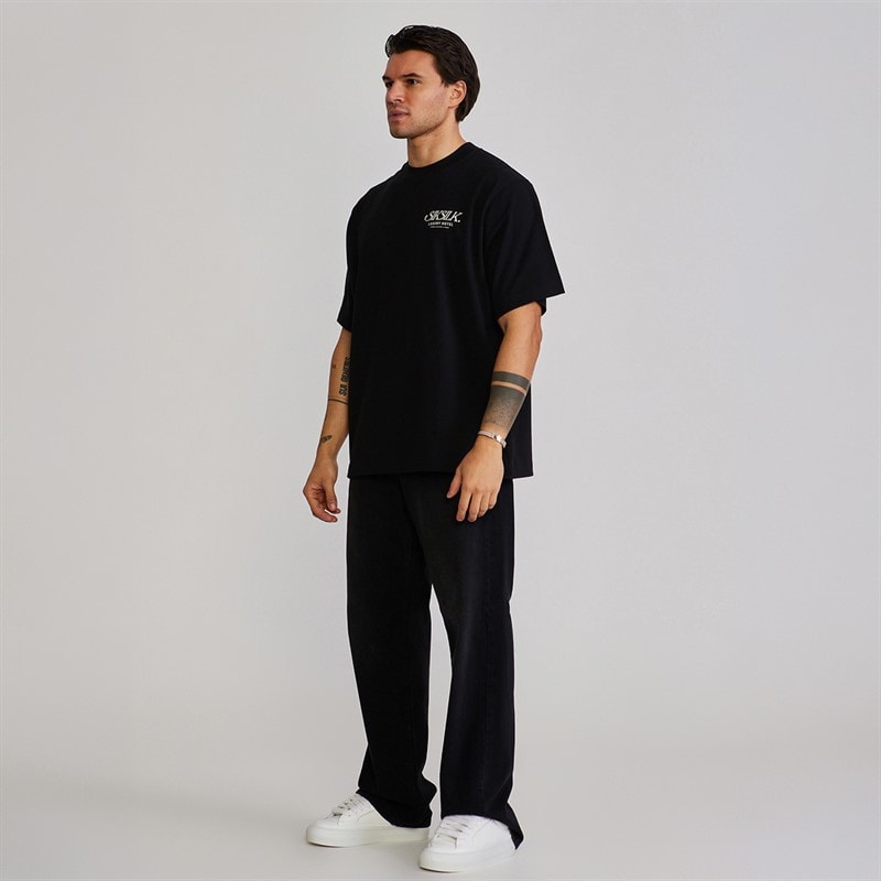 SikSilk T-shirt z grafiką dla niego kolor Black – zdjęcie  5