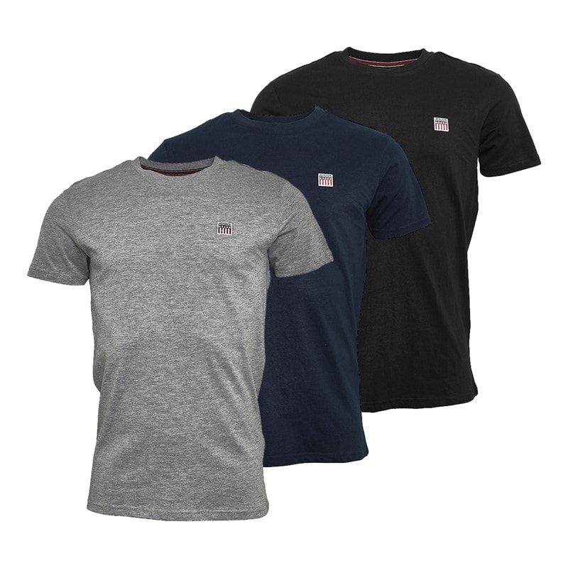 Vinson Herenshirt Massimo Drie-Pack Tap Shoe/Grijs Mel/Donker Sap - Afbeelding 1