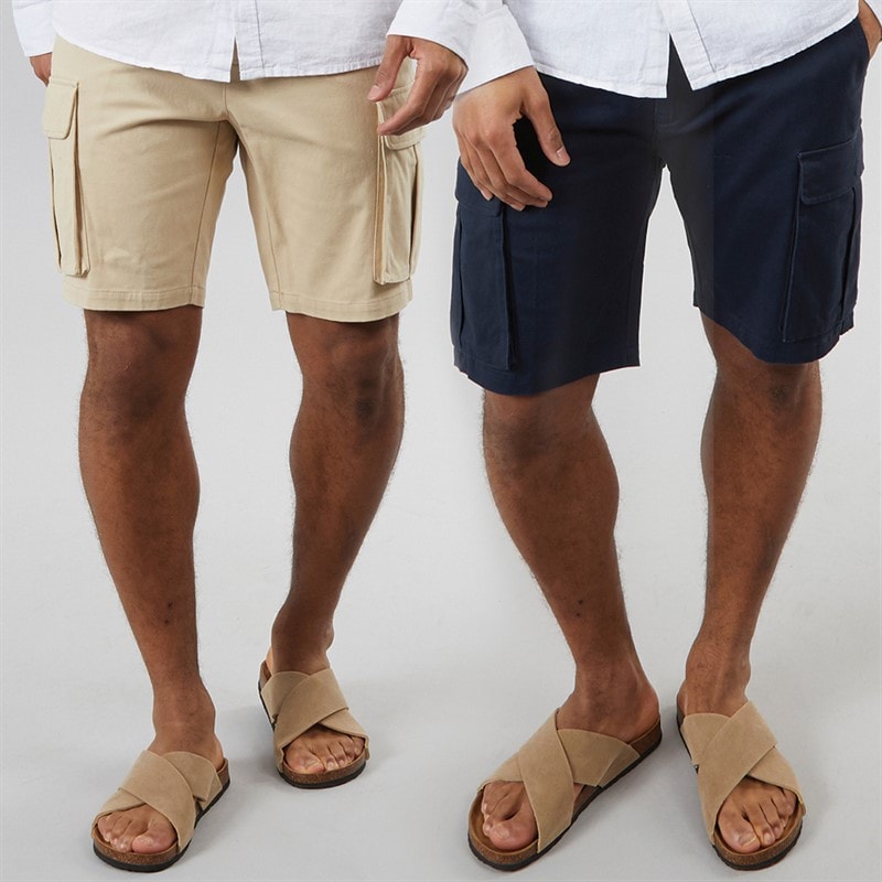 Vinson Herenshorts Roger Set van 2 Humus/Donkerblauw