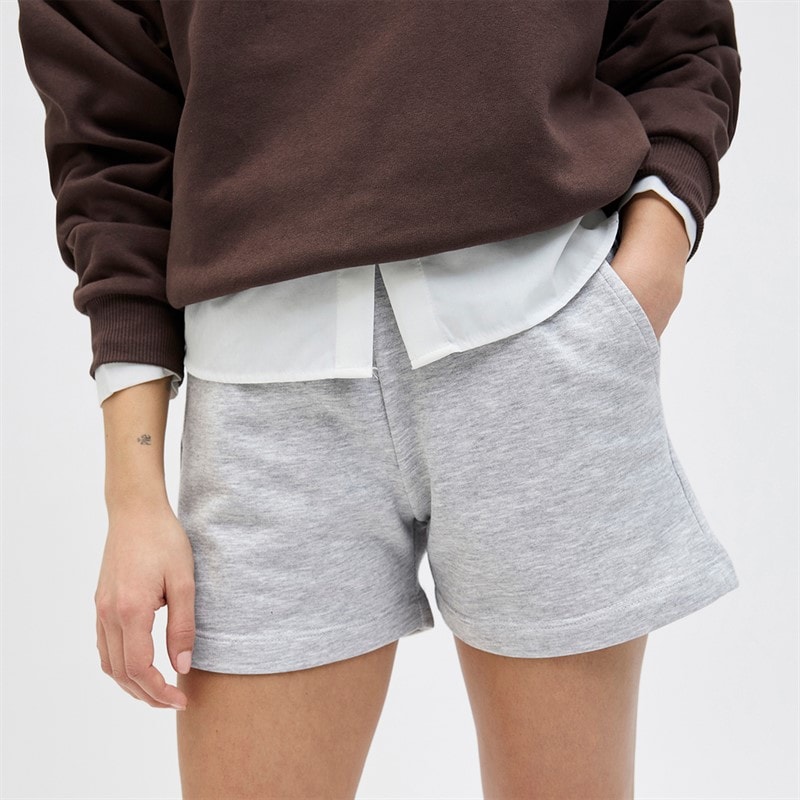 JJXX Damen Alfa Sweat Shorts Light Grey Melange - Bild 3