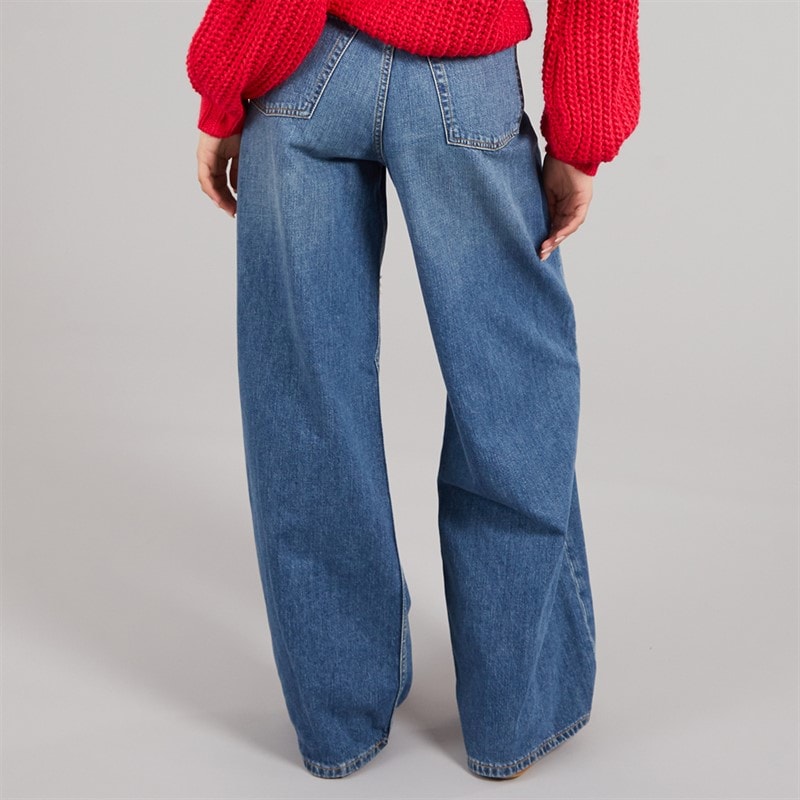 JJXX Dames Tokyo Wijde Jeans R282 Medium Blue Denim - Afbeelding 2
