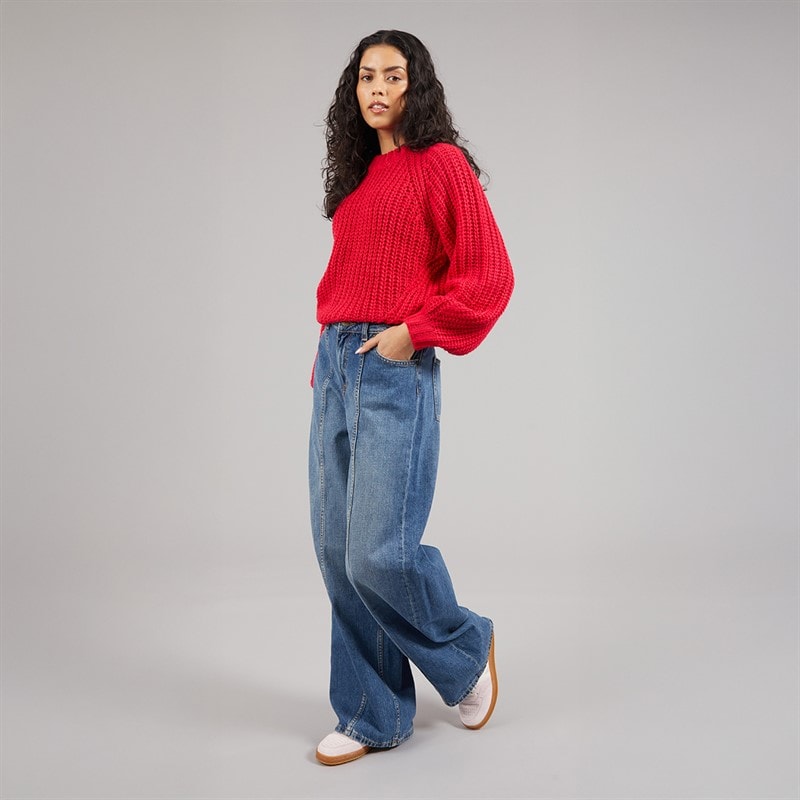 JJXX Dames Tokyo Wijde Jeans R282 Medium Blue Denim - Afbeelding 4