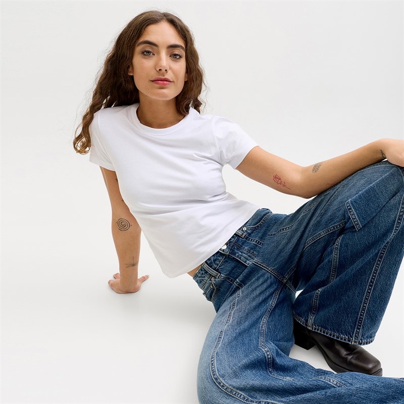 JJXX Dames Tokyo Wijde Jeans R282 Medium Blue Denim - Afbeelding 5
