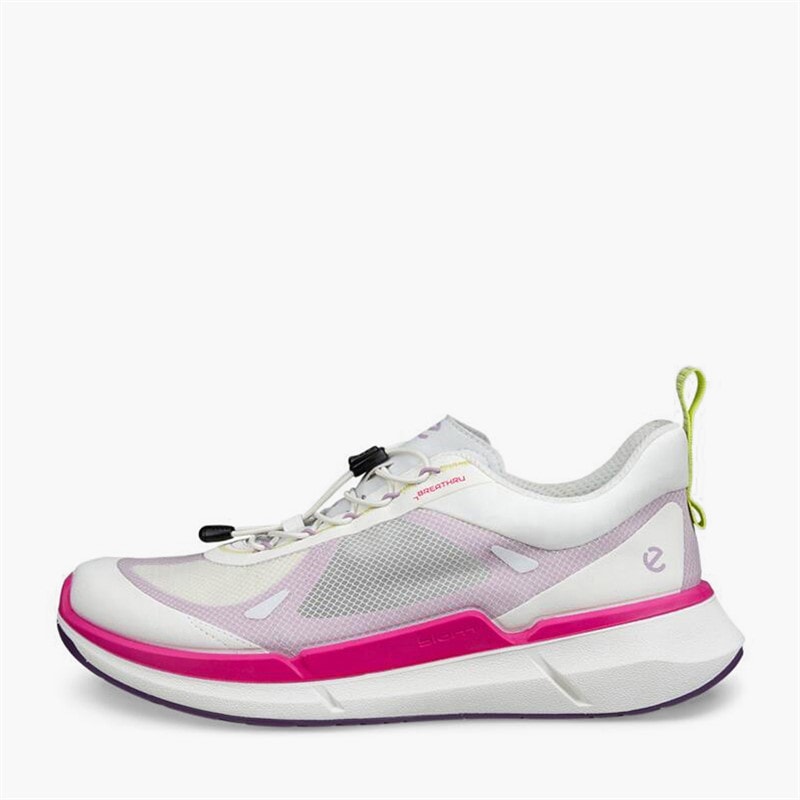 ECCO Baskets Femme Biom 2.2 Breathru Speedlace Blanc/Lavender Mist/Beetroot