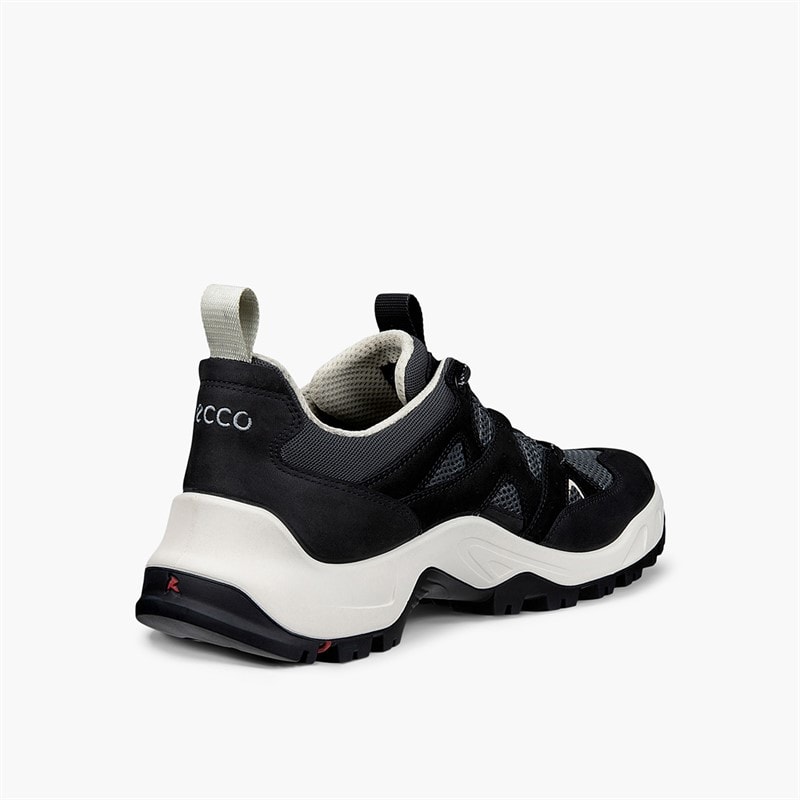 ECCO Heren Offroad Leer X Textiel Sneakers Zwart/Zwart/Magnet - Afbeelding 3