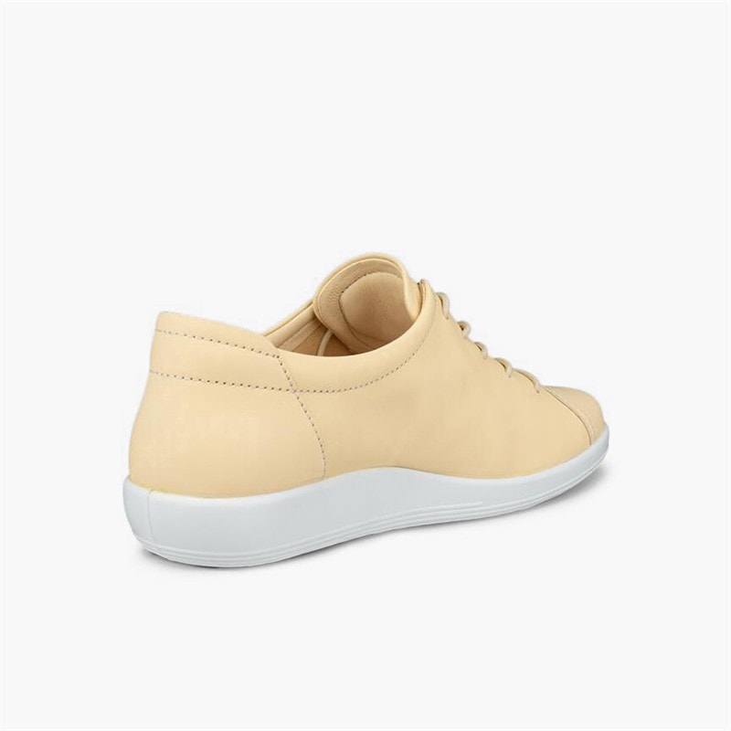 ECCO Dames Zachte 2 Jubileum Leer Sneakers Straw - Afbeelding 3
