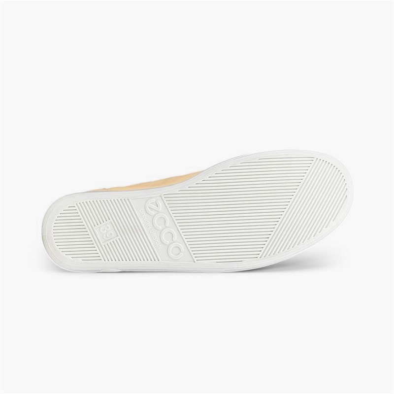 ECCO Dames Zachte 2 Jubileum Leer Sneakers Straw - Afbeelding 4