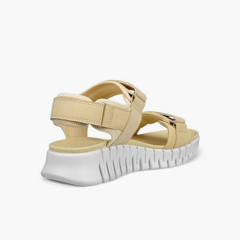 ECCO Sandales à brides de cheville Gruuv Sol en nubuck Femme Straw - Image 3