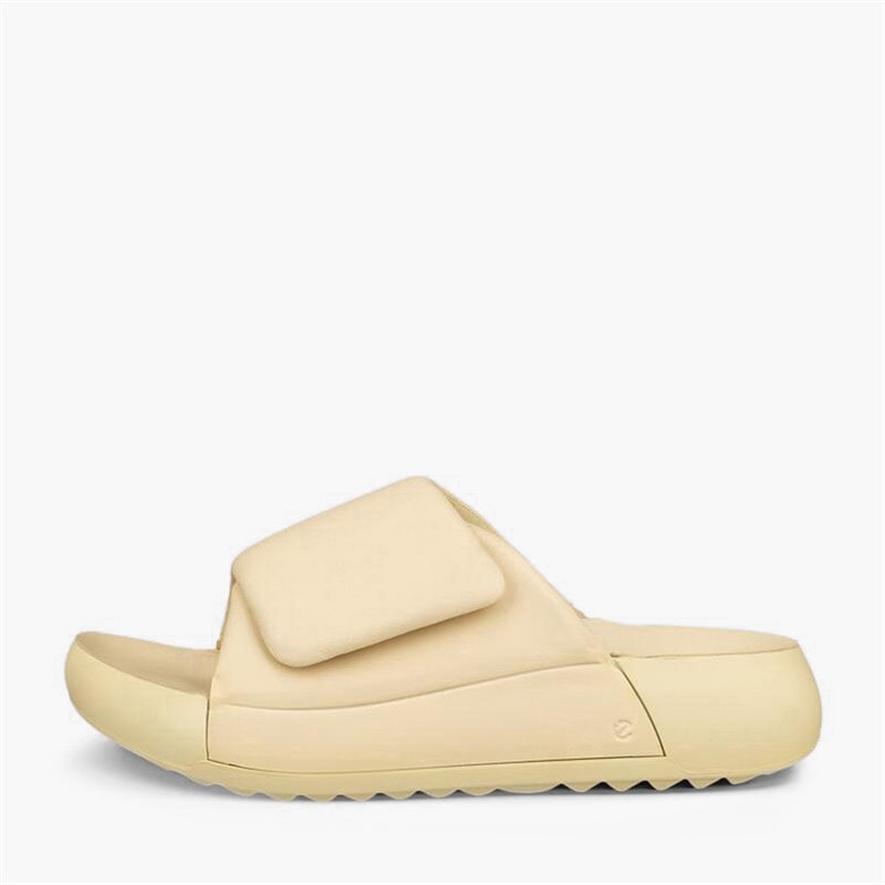 ECCO Dames Cozmo Leren Band Slippers Straw