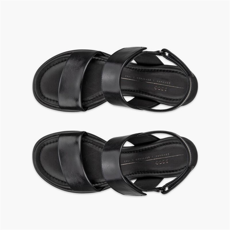 ECCO Dames Sculpted LX Lederen Sandalen Met Hak Zwart - Afbeelding 4