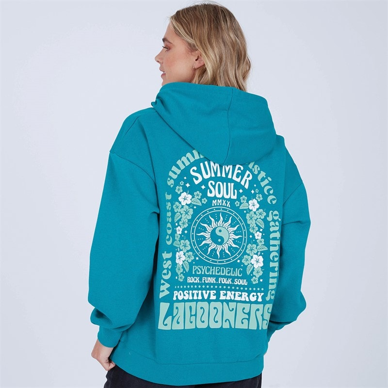 Lagooners Damskie Mindful Bluzy z kapturami Zielony – zdjęcie  3