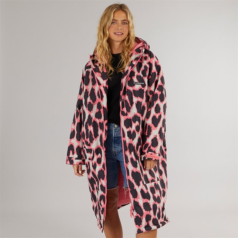 Lagooners Dames Newby Waterdichte Omkleedponcho Luipaard - Afbeelding 1