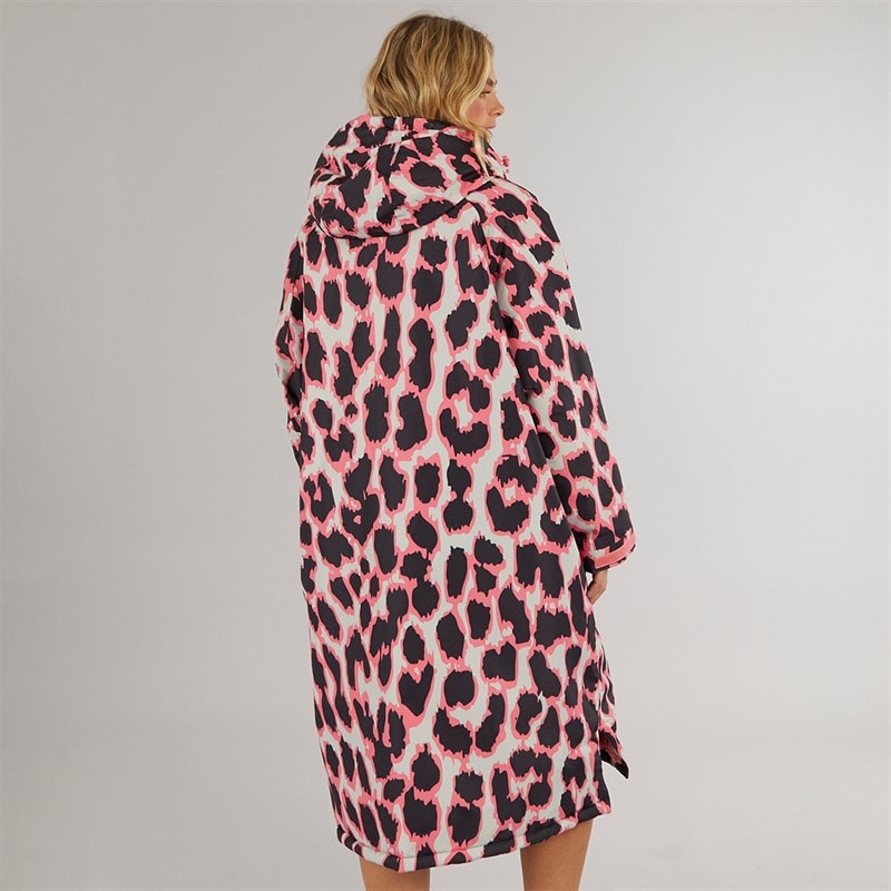 Lagooners Dames Newby Waterdichte Omkleedponcho Luipaard - Afbeelding 2