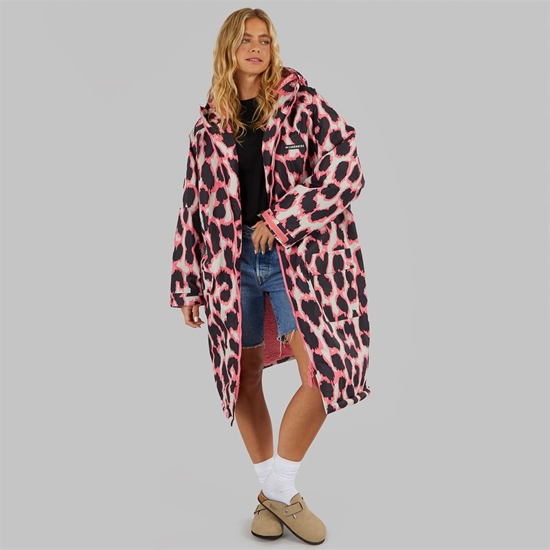 Lagooners Dames Newby Waterdichte Omkleedponcho Luipaard - Afbeelding 4