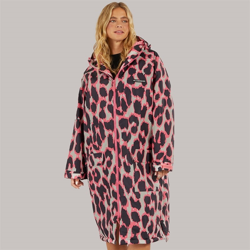 Lagooners Dames Newby Waterdichte Omkleedponcho Luipaard - Afbeelding 5