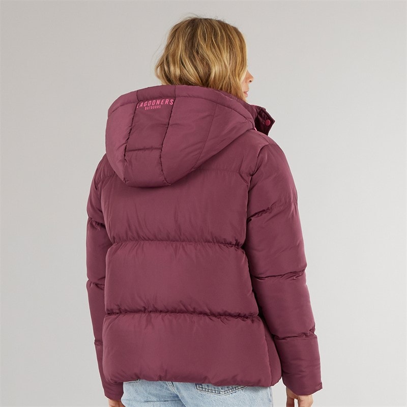 Lagooners Veste Courte Rembourrée Femme St Austell Bourgogne - Image 2