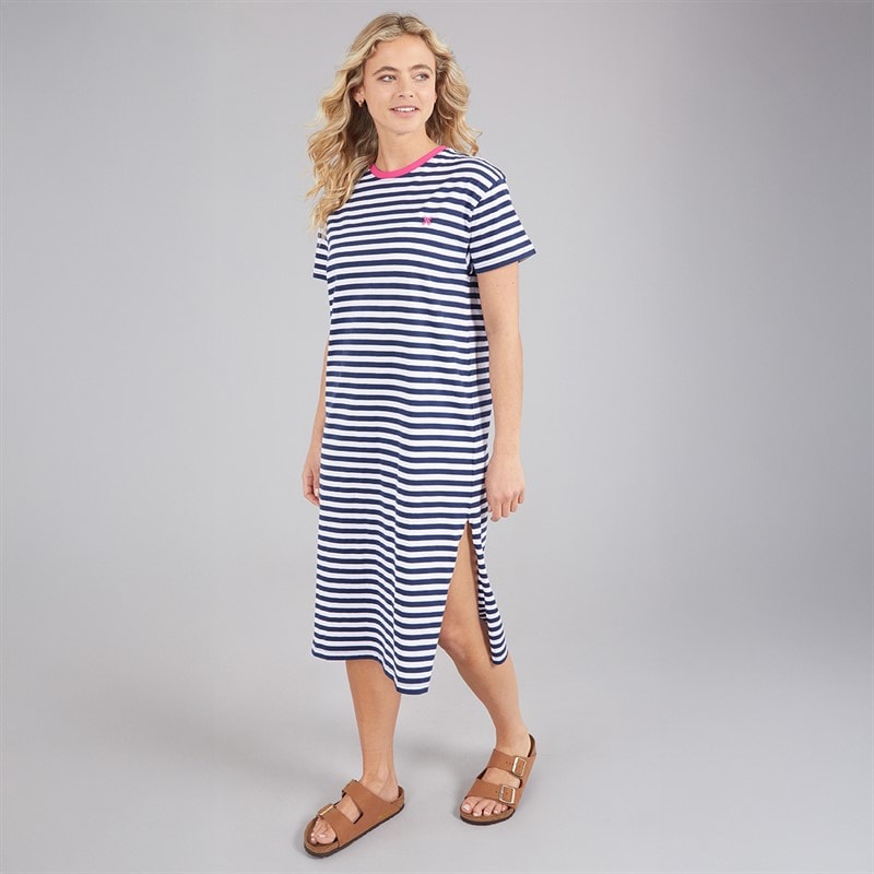 Lagooners Dames Gatemoor Jurk Navy/Wit - Afbeelding 4