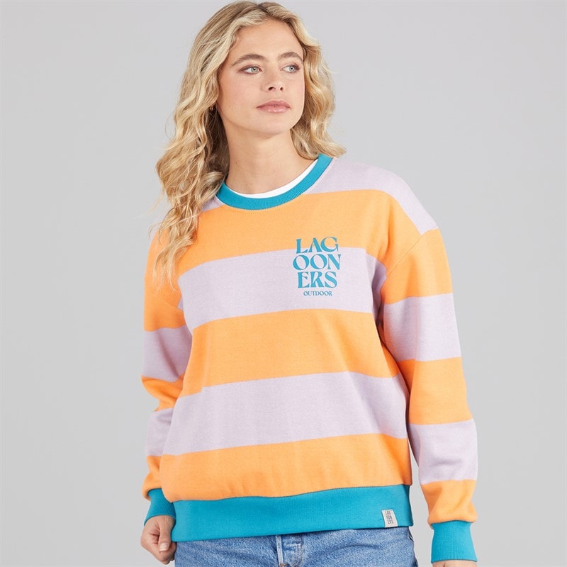 Lagooners Dames Maïsbloem Velden Ronde Hals Grafische Sweater Lilac - Afbeelding 2