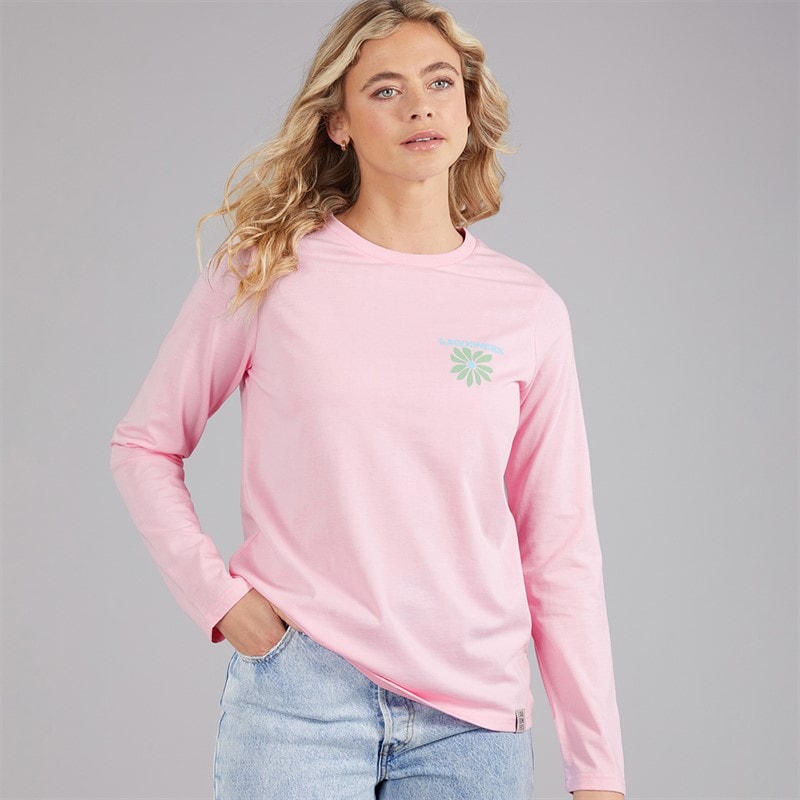 Lagooners Damen Primrose Pfad Langarm T Shirt Light Pink - Bild 2