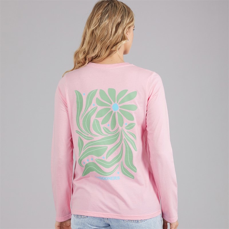 Lagooners Damen Primrose Pfad Langarm T Shirt Light Pink - Bild 3