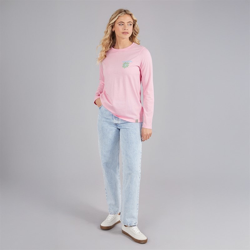 Lagooners Damen Primrose Pfad Langarm T Shirt Light Pink - Bild 4