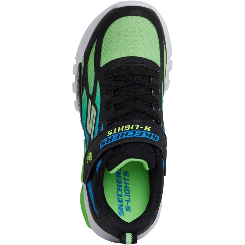 SKECHERS SPORT SKECHERS Baskets Junior S Lights Flex Glow - Dezlo Bleu/Noir/Lime - Image 4