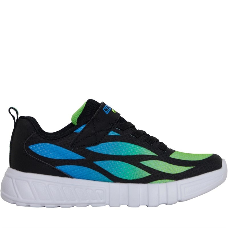 SKECHERS SPORT SKECHERS Baskets Junior S Lights Flex Glow - Dezlo Bleu/Noir/Lime - Image 5