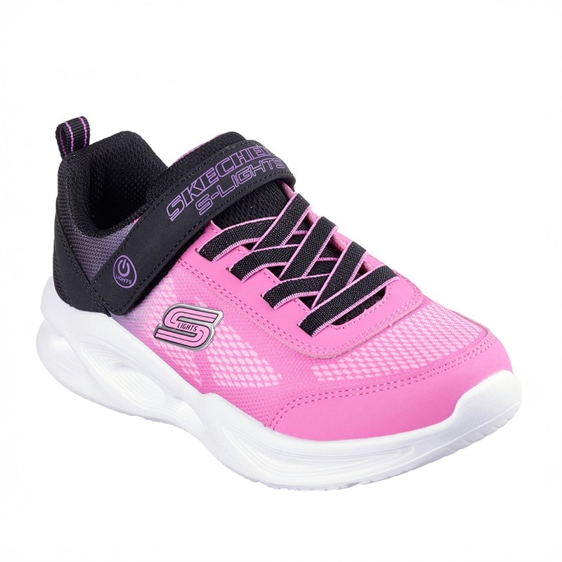 SKECHERS SPORT SKECHERS Sola Glow Ombre Deluxe sneakersy dla dziewczynki kolor czarny – zdjęcie  3