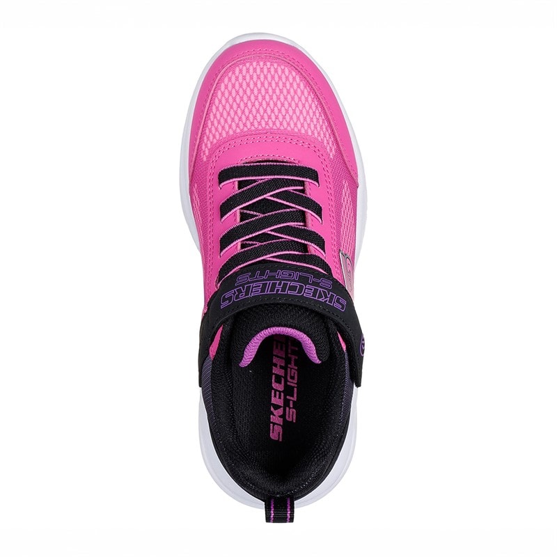 SKECHERS SPORT SKECHERS Sola Glow Ombre Deluxe sneakersy dla dziewczynki kolor czarny – zdjęcie  4