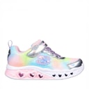 SKECHERS Mädchen Flutter Herz Lichter Simply Love Turnschuhe Silber