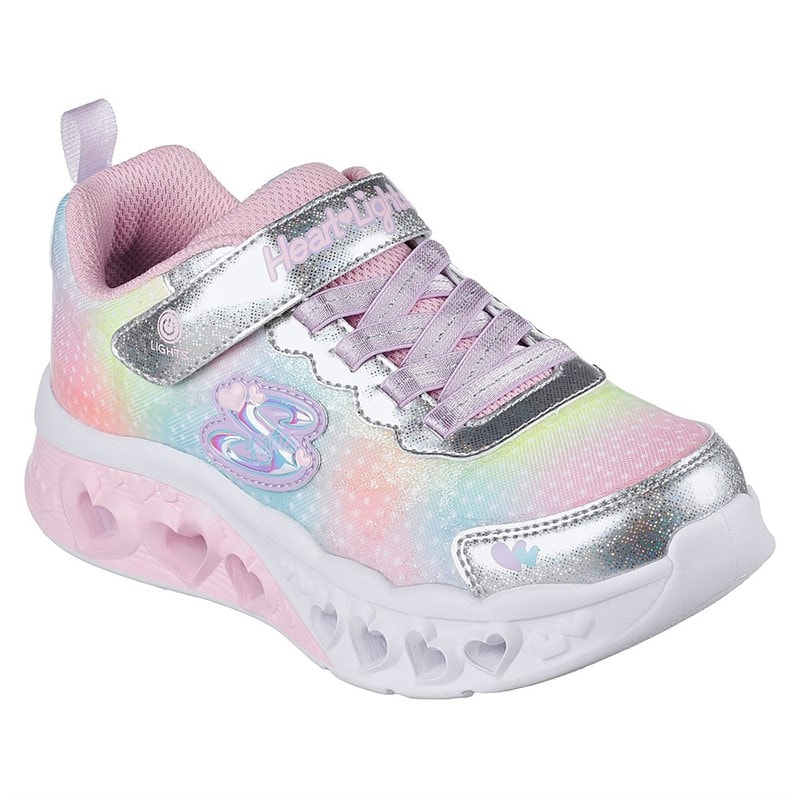 SKECHERS SPORT SKECHERS Mädchen Flutter Herz Lichter Simply Love Turnschuhe Silber - Bild 3