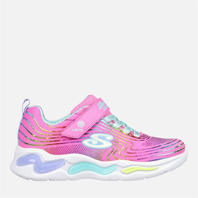 SKECHERS Baskets Fille Rayons Ondulés Rose