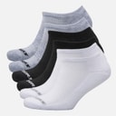 SKECHERS Six Pack No Show Sokken Wit/Zwart/Grijs