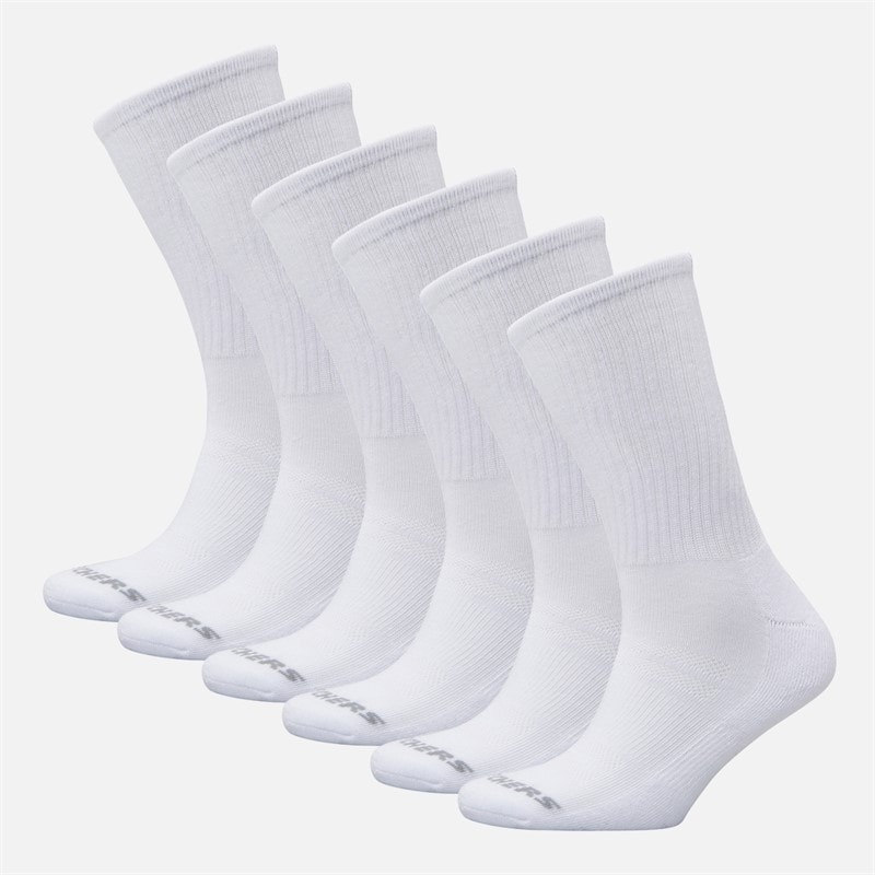 SKECHERS Set van 6 Crew Sokken wit Traditional