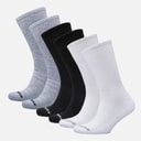 SKECHERS Set van 6 Crew Sokken Wit/Zwart/Grijs