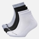 SKECHERS Six Pack Kousen Kwart Wit/Zwart/Grijs