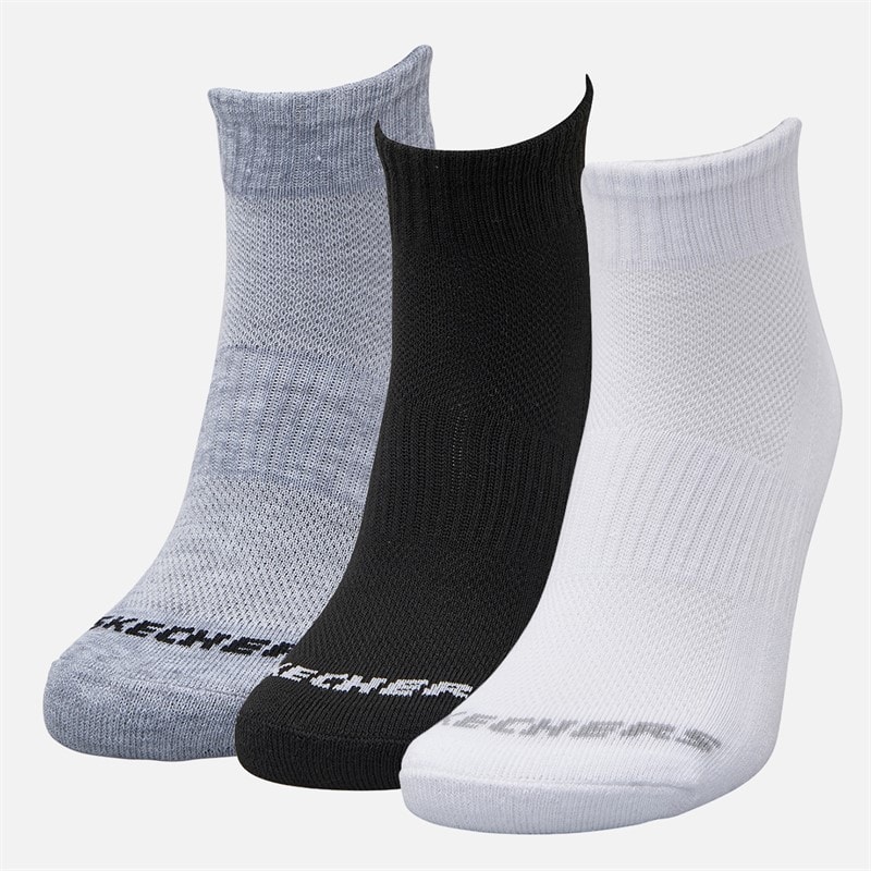 SKECHERS SPORT SKECHERS Six Pack Kousen Kwart Wit/Zwart/Grijs - Afbeelding 2