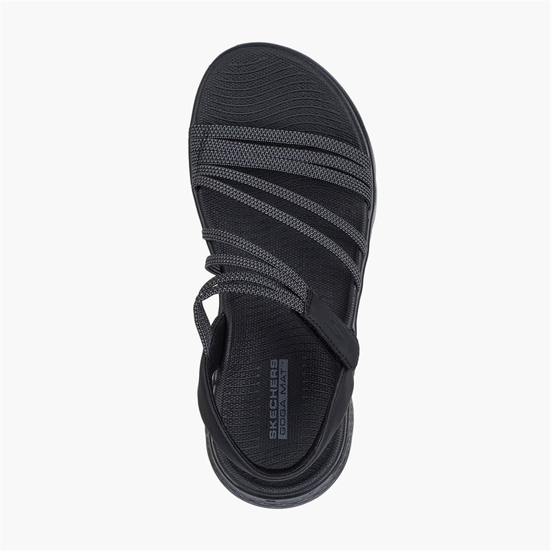 SKECHERS Dames Go Walk Flex Sandalen Zwart - Afbeelding 4