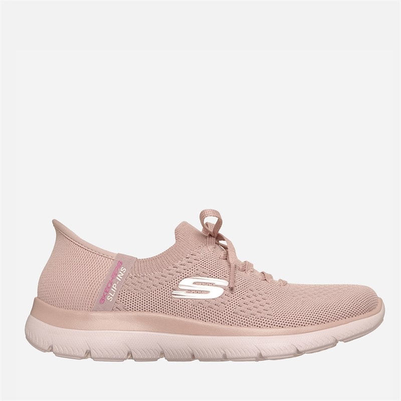 SKECHERS Baskets Nouvelles Quotidiennes Summits Femme à Enfiler Rose