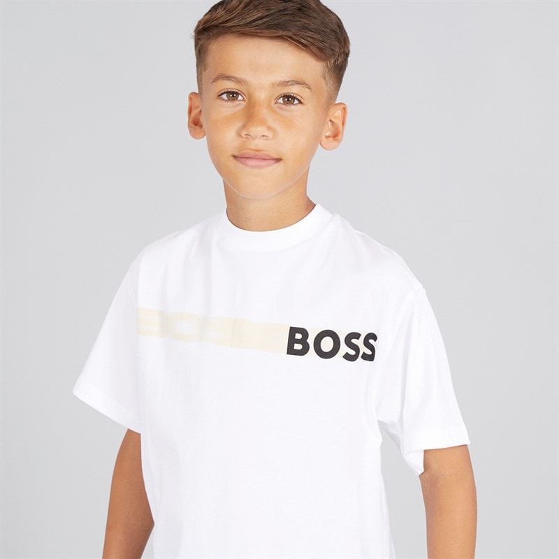 BOSS Jongens Co Ord Set Wit - Afbeelding 3