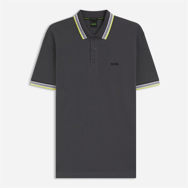 BOSS Heren Paddy Polo Shirt Dark Grey - Afbeelding 1