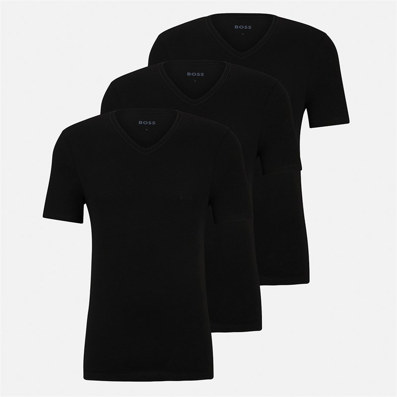 BOSS Herren 3er-Pack T-Shirts Schwarz