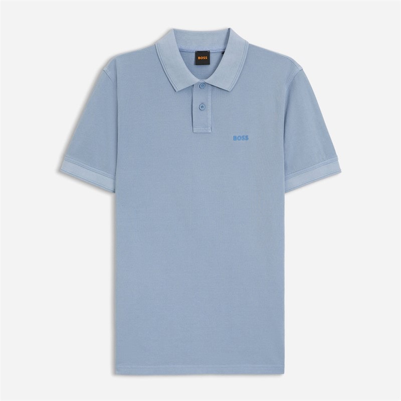 BOSS Herren Hugo Prime Polo Hemd Open Blue