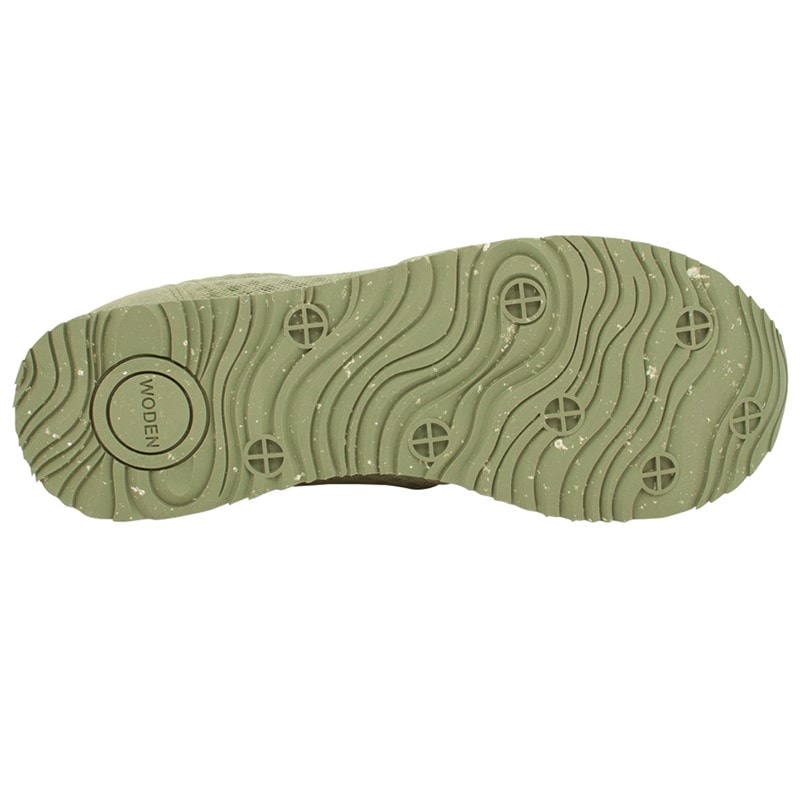 Woden Dames Ydun Suède Mesh II Sneakers 306 Stoftige Olijf - Afbeelding 2