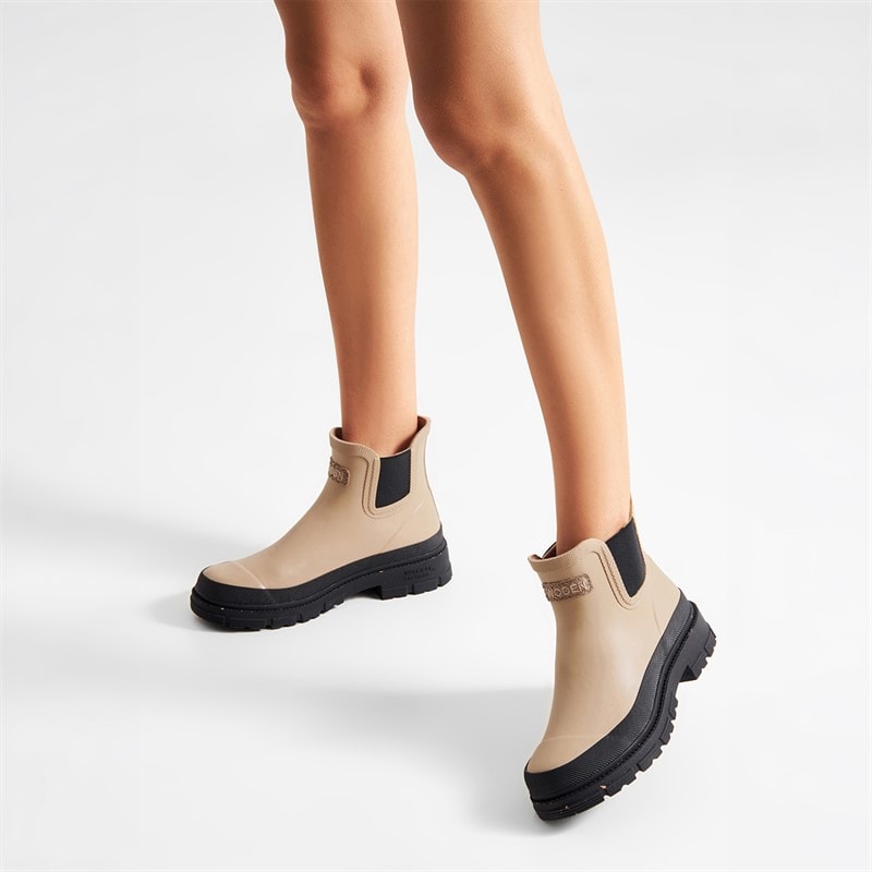 Woden Bottes en caoutchouc imperméables Liv Femme 852 Coffee Cream