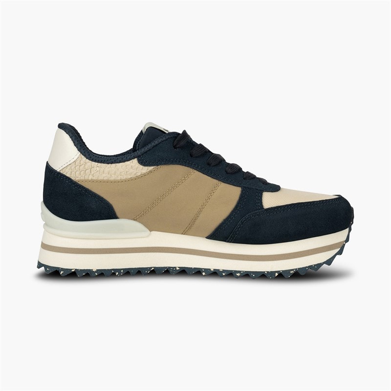 Woden Baskets Femme Ronja Plateau 154 Navy Multi - Image 4